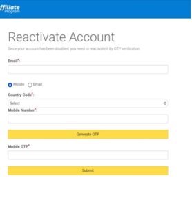Flipkart Reactivate account 